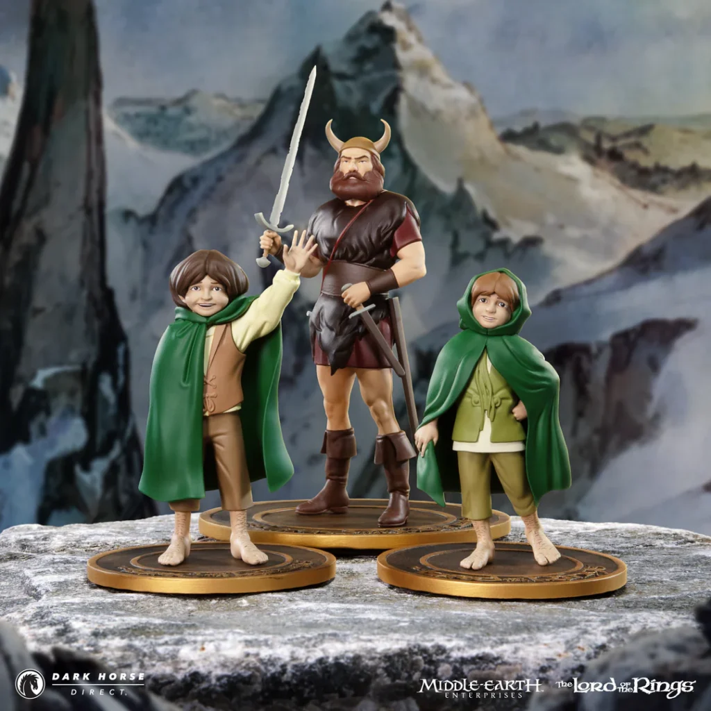The Lord of the Rings Animated Film PVC Figure Set: Merry, Boromir, and Pippin